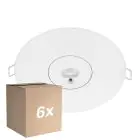 Multipack 6x Noxion LED Emergency Spot Weiß 3W 240lm - 850K Kaltweiß | 3 Stunden Notbeleuchtung - Autotest - 140mm