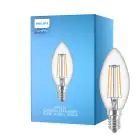 Philips Corepro LED Kerze E14 Fadenlampe Klar 4.3W 470lm - 827 Extra Warmweiß | Ersatz für 40W