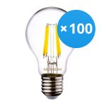 Multipack 100x Noxion Lucent LED E27 Poire Filament Claire 4.5W 470lm - 840 Blanc Froid | Équivalent 40W