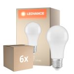 Multipack 6x Ledvance Classic LED E27 Poire Dépolie 14W 1521lm - 827 Blanc Très Chaud | Dimmable - Équivalent 100W