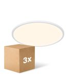 Lot 3x Nordlux Plafonnier LED Oja 42 Blanc 19W 2100lm 120D - 830-840 CCT | Night Mode - IP20